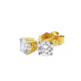 3/4Ct tw Round Diamond Stud Earrings 14Kt Yellow Gold